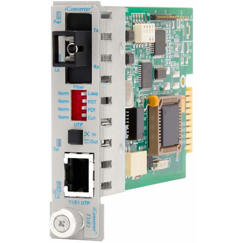 iConverter T1/E1 Single-Fiber Media Converter RJ48 SC Single-mode 40km BiDi Module - 8710-2