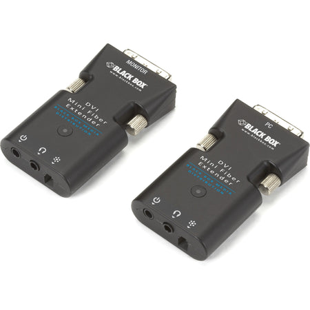 Black Box Mini Extender Receiver Only for DVI-D and Stereo Audio over Fiber - AVX-DVI-FO-MINI-RX