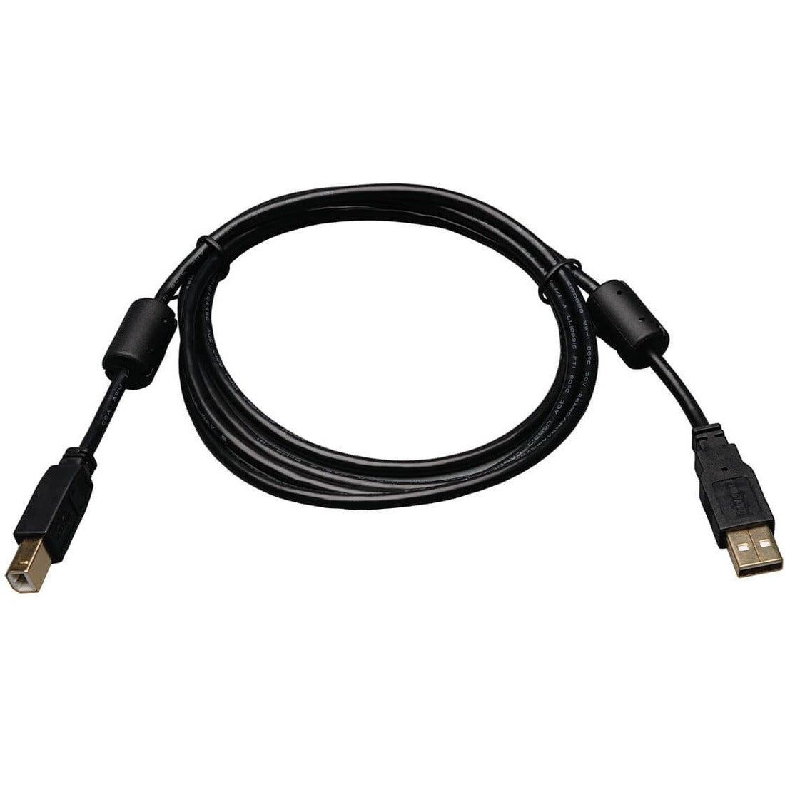 Eaton Tripp Lite Series USB 2.0 A to B Cable with Ferrite Chokes (M/M), 3 ft. (0.91 m) - U023-003