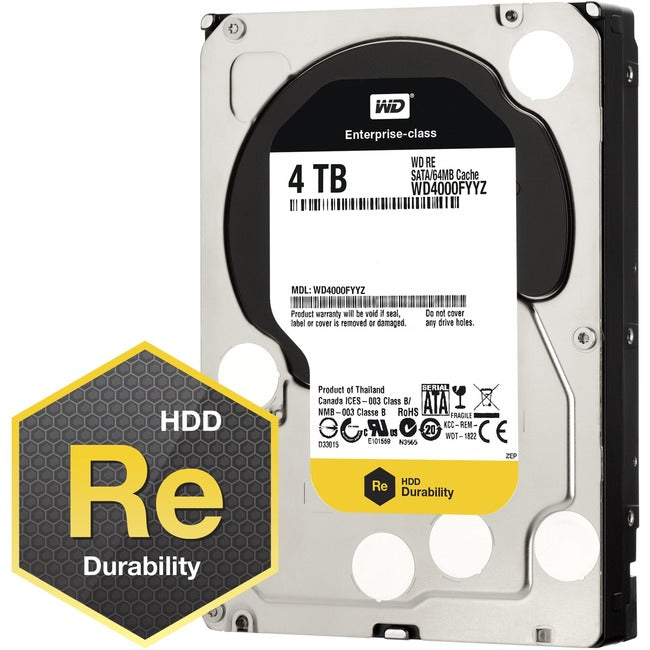 WD-IMSourcing - IMS SPARE RE WD4000FYYZ 4 TB 3.5" Internal Hard Drive - WD4000FYYZ