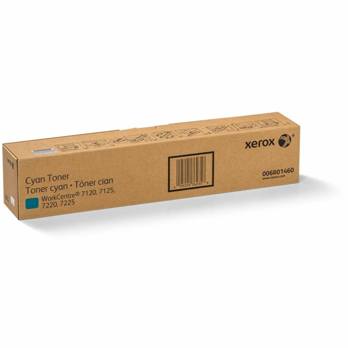 Xerox Genuine WorkCentre&reg; 7200i Series, WorkCentre&reg; 7120/7125, 7220/7225, Cyan Toner Cartridge - 006R01460