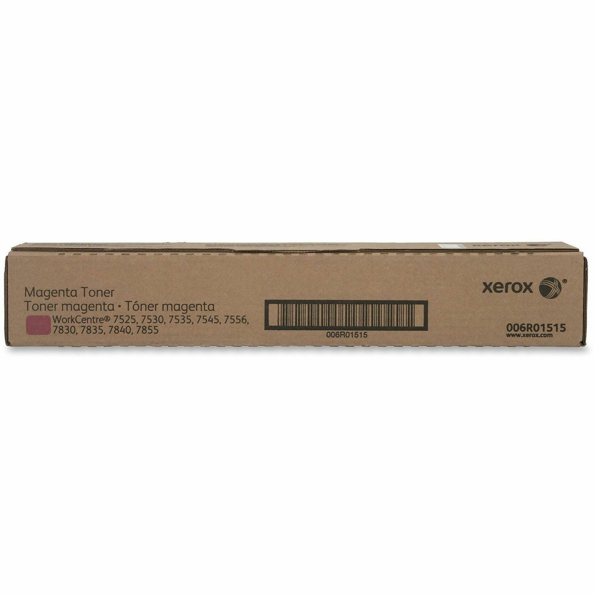 Xerox Genuine WorkCentre&reg; 7500 Series, 7800 Series, 7800i Series, 7970i, EC7800 Series, WorkCentre 7970, Magenta Toner Cartridge - 006R01515