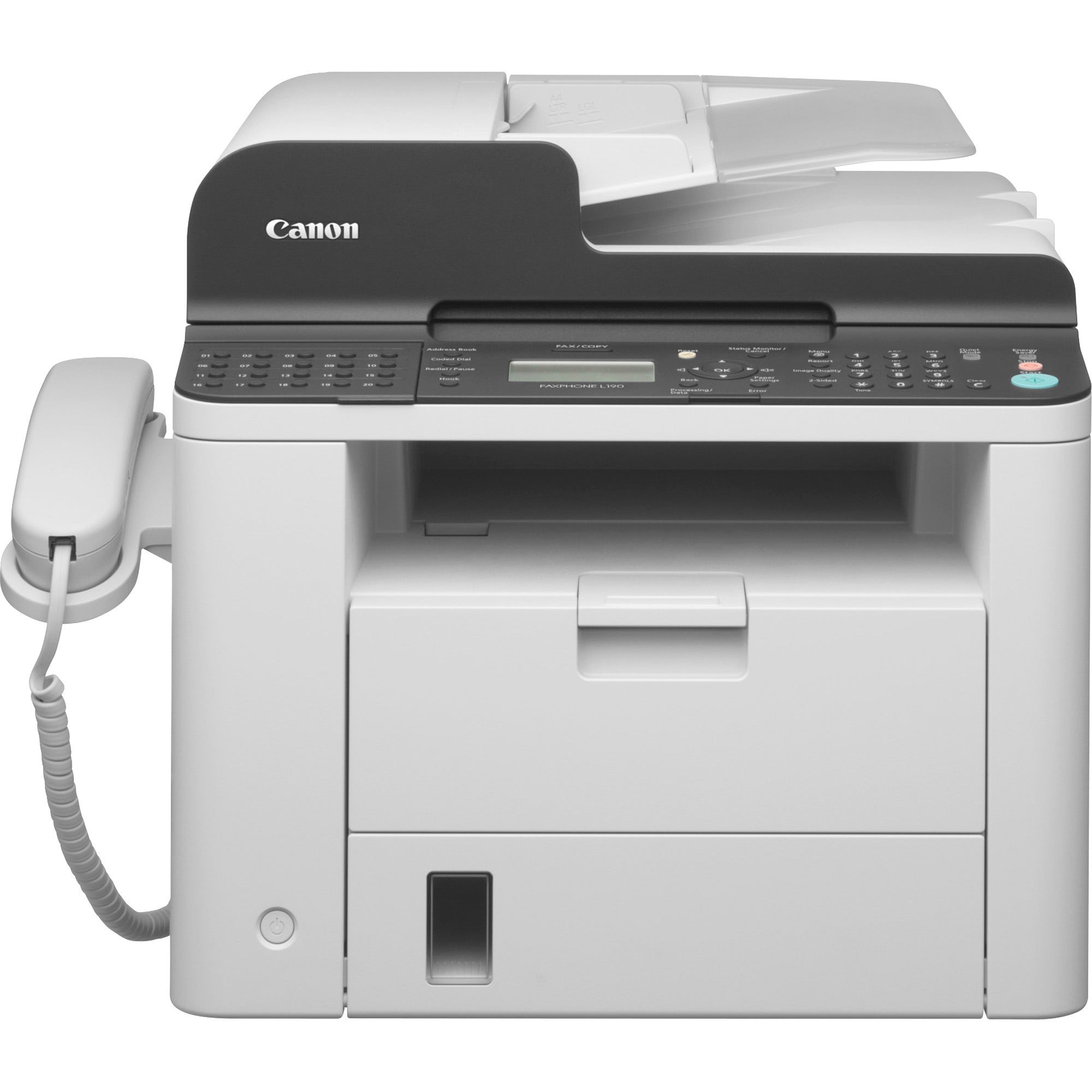 Canon FAXPHONE L190 Laser Multifunction Printer - Monochrome - White - 6356B002