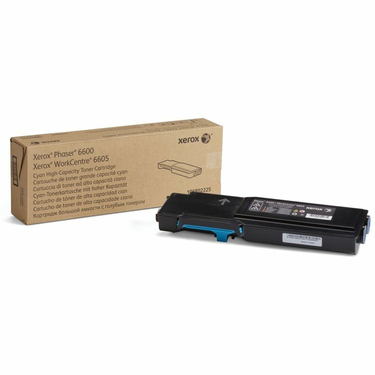 Xerox Genuine Phaser™ 6600, WorkCentre™ 6605 Cyan High capacity Toner Cartridge (6000 Pages) - 106R02225 - 106R02225