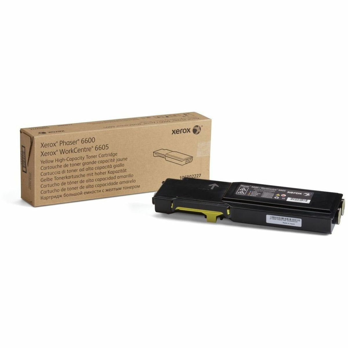 Xerox Genuine Phaser™ 6600, WorkCentre™ 6605 Yellow High capacity Toner Cartridge (6000 Pages) - 106R02227 - 106R02227