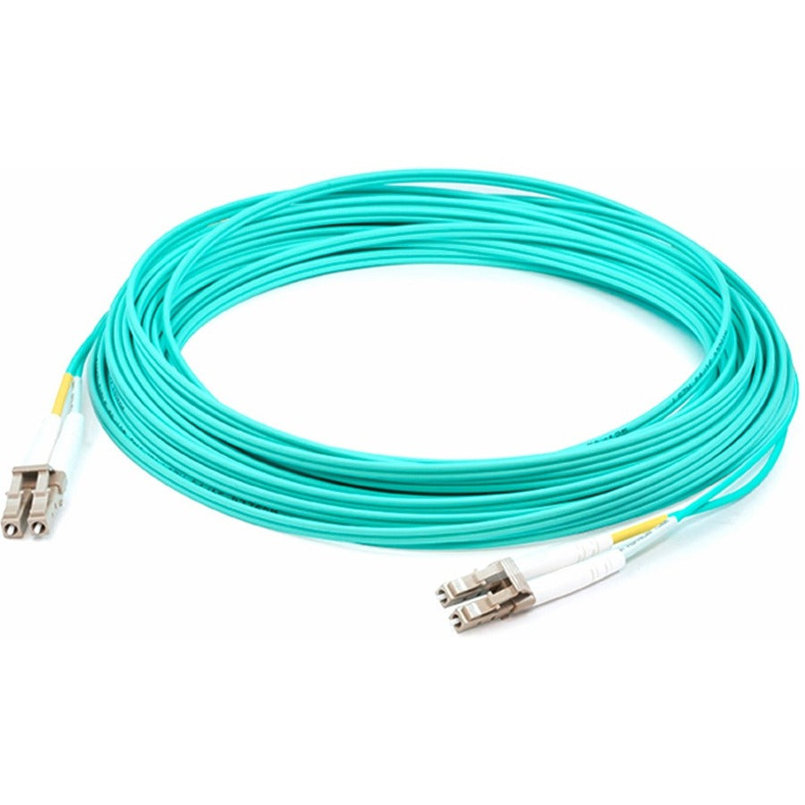 AddOn 0.5m LC (Male) to LC (Male) Aqua OM3 Duplex Fiber OFNR (Riser-Rated) Patch Cable - ADD-LC-LC-0.5M5OM3