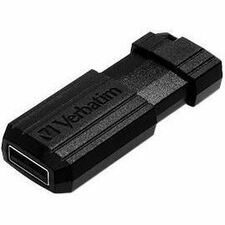 64GB PinStripe USB Flash Drive - Black - 49065