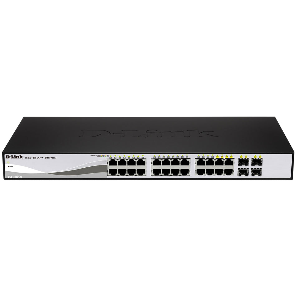 D-Link 28 Port PoE Gigabit Smart Switch Including 4 Combo SFP Ports - DGS-1210-28P