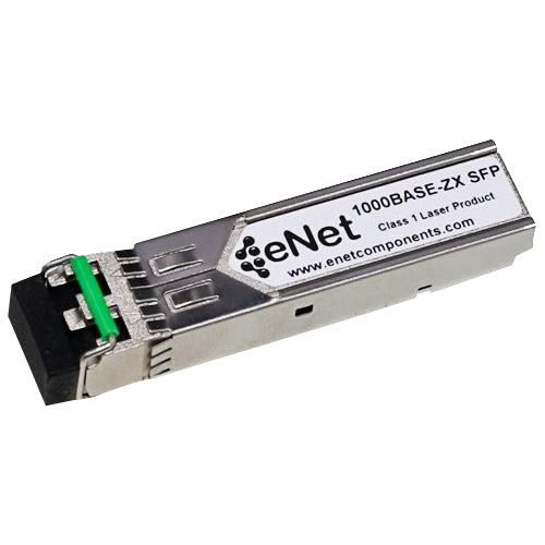 ENET Cisco Compatible GLC-ZX-SM-RGD TAA Compliant Functionally Identical 1000BASE-ZX SFP 1550nm DOM Enabled 80km Duplex LC Connector Industrial Temp - GLC-ZX-SM-RGD-ENC