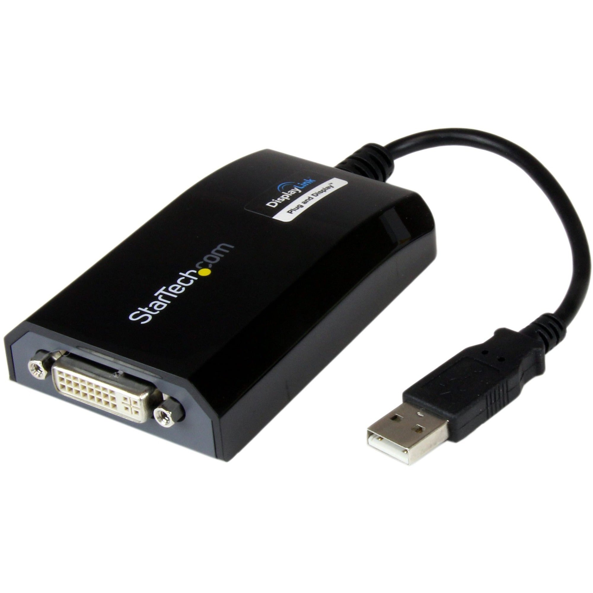 StarTech.com USB to DVI Adapter - External USB Video Graphics Card for PC and MAC- 1920x1200 - USB2DVIPRO2