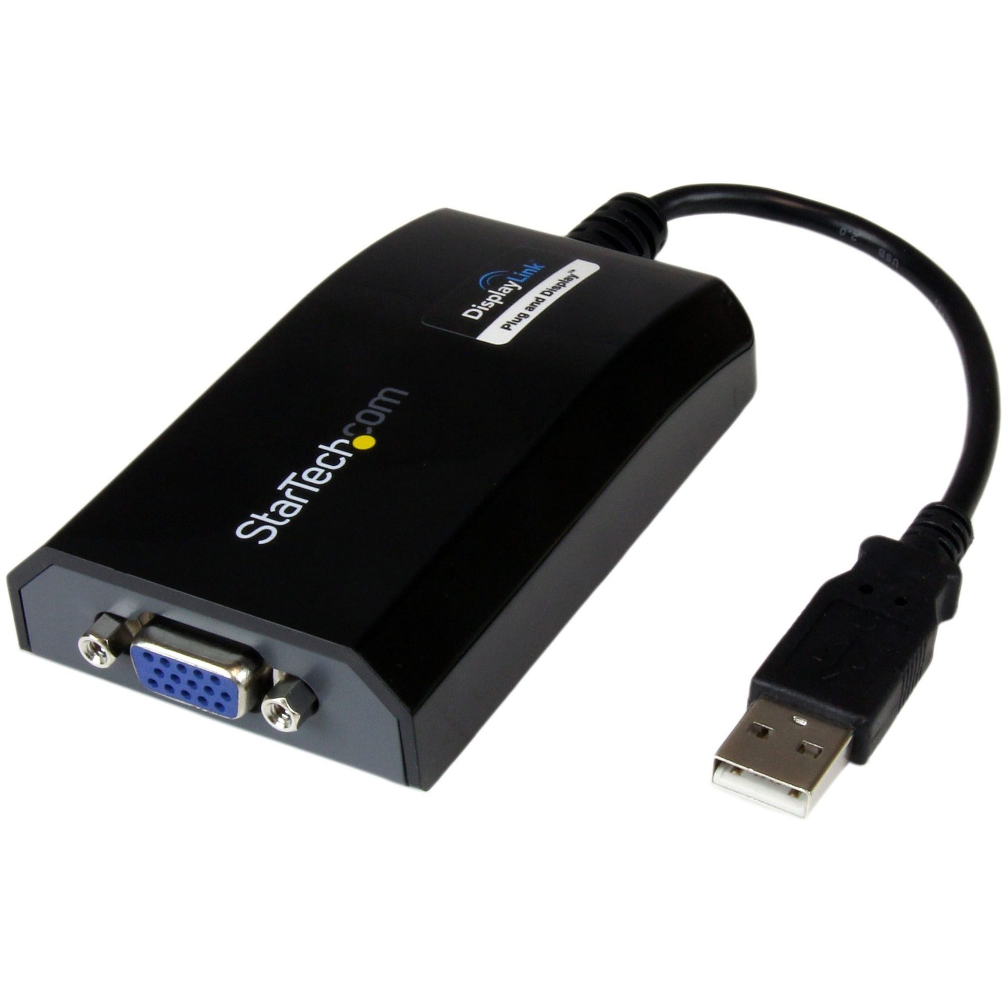 StarTech.com USB to VGA Adapter, External USB Video Graphics Card for PC and MAC, 1920x1200, Display Adapter - replacement for USB32VGAPRO - USB2VGAPRO2