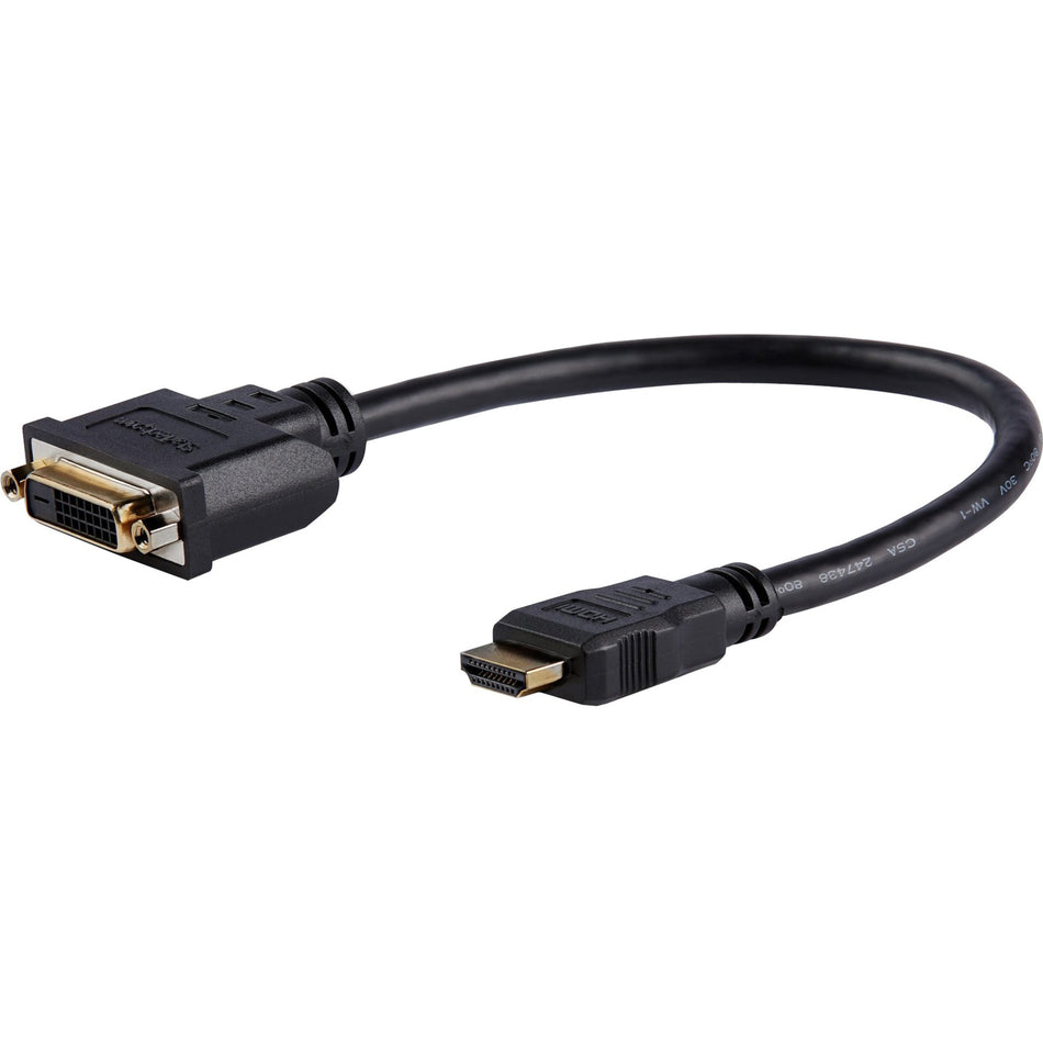 StarTech.com 8in HDMIÂ&reg; to DVI-D Video Cable Adapter - HDMI Male to DVI Female - HDDVIMF8IN