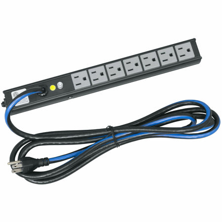 Middle Atlantic Slim Power Strip - High Density Power Strip - 7 Outlet, 15A - PD-715SC-NS