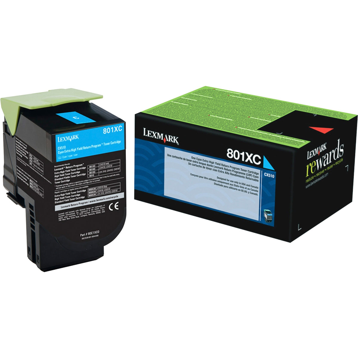 Lexmark Unison 801XC Toner Cartridge - 80C1XC0