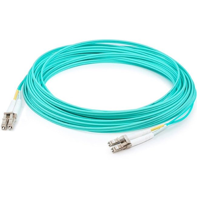 AddOn 50m LC (Male) to LC (Male) Aqua OM4 Duplex Fiber OFNR (Riser-Rated) Patch Cable - ADD-LC-LC-50M5OM4