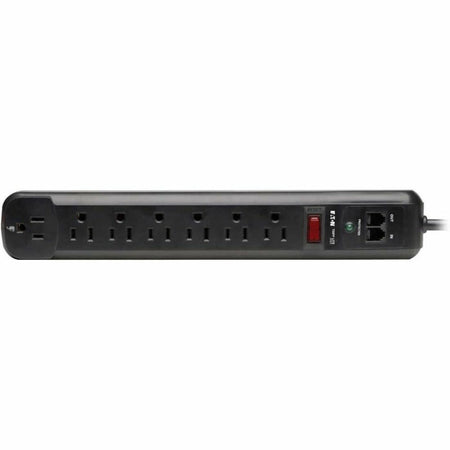 Eaton Tripp Lite Series Protect It! 7-Outlet Surge Protector, 6 ft. (1.83 m) Cord, 1080 Joules, Modem/Fax Protection, Black Housing - TLP76RBTEL