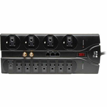 Eaton Tripp Lite Series Protect It! 12-Outlet Surge Protector, 8 ft. (2.43 m) Cord, 2880 Joules, Tel/Modem/Coaxial/Ethernet Protection - TLP1208SAT