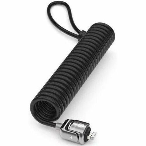 Compulocks T-bar Security Keyed Coiled Cable Lock Black - CL15C