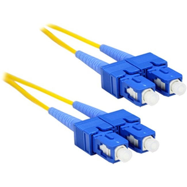 ENET 3M SC/SC Duplex Single-mode 9/125 OS1 or Better Yellow Fiber Patch Cable 3 meter SC-SC Individually Tested - SC2-SM-3M-ENC
