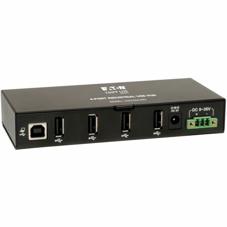 Eaton Tripp Lite Series 4-Port Industrial-Grade USB 2.0 Hub - 15 kV ESD Immunity, Metal Housing, Mountable - U223-004-IND