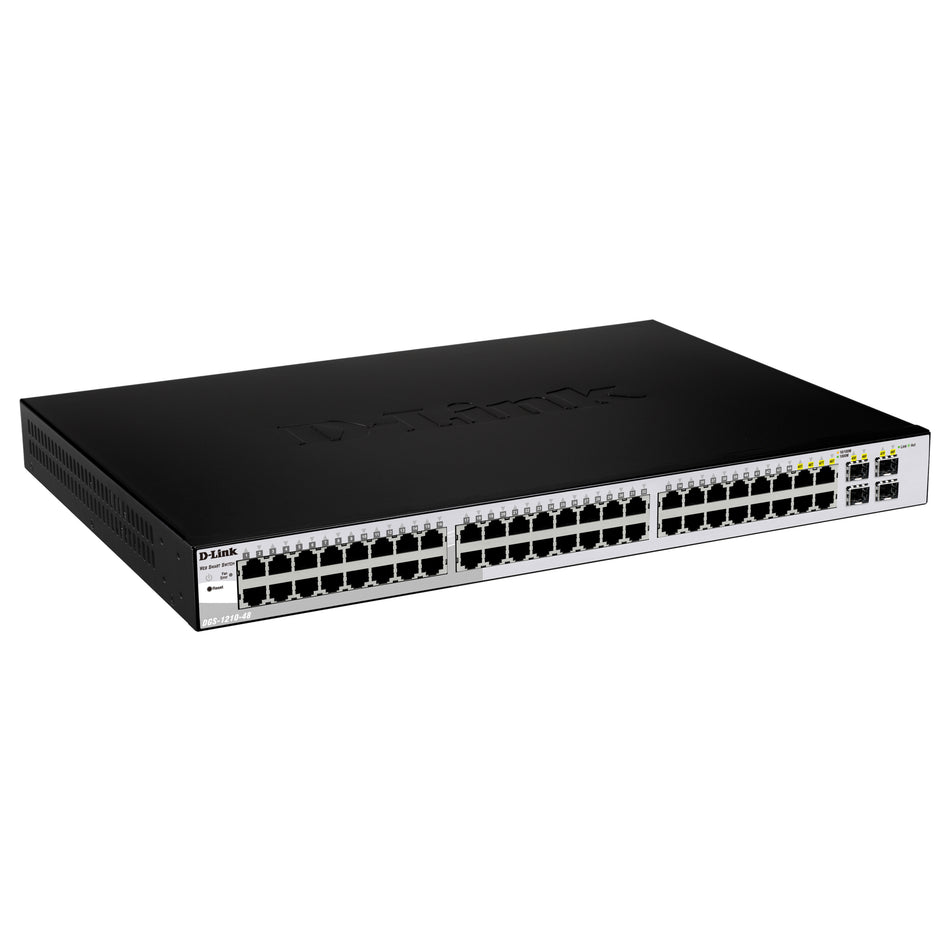 D-Link DGS-1210-52 Websmart Gigabit Switch with 48 1000Base-T and 4 SFP Ports - DGS-1210-52