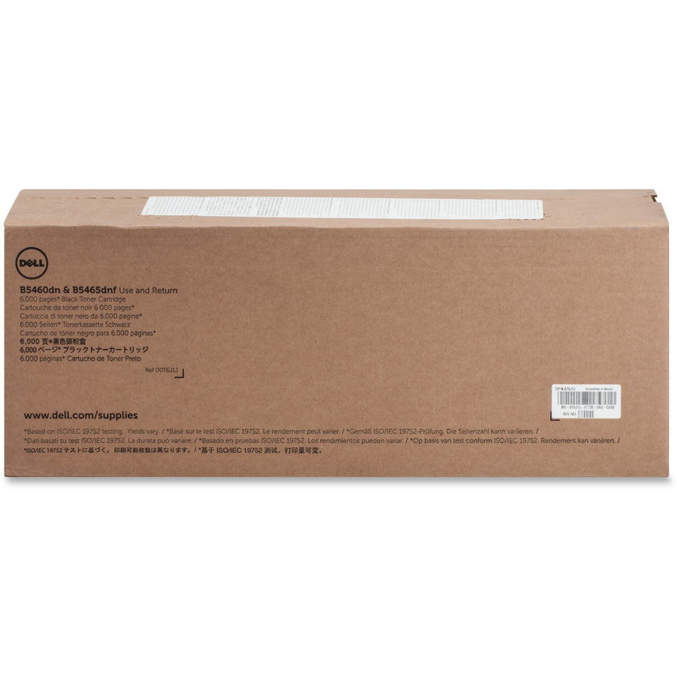 Dell Original Laser Toner Cartridge - Black - 1 Each - T6J1J