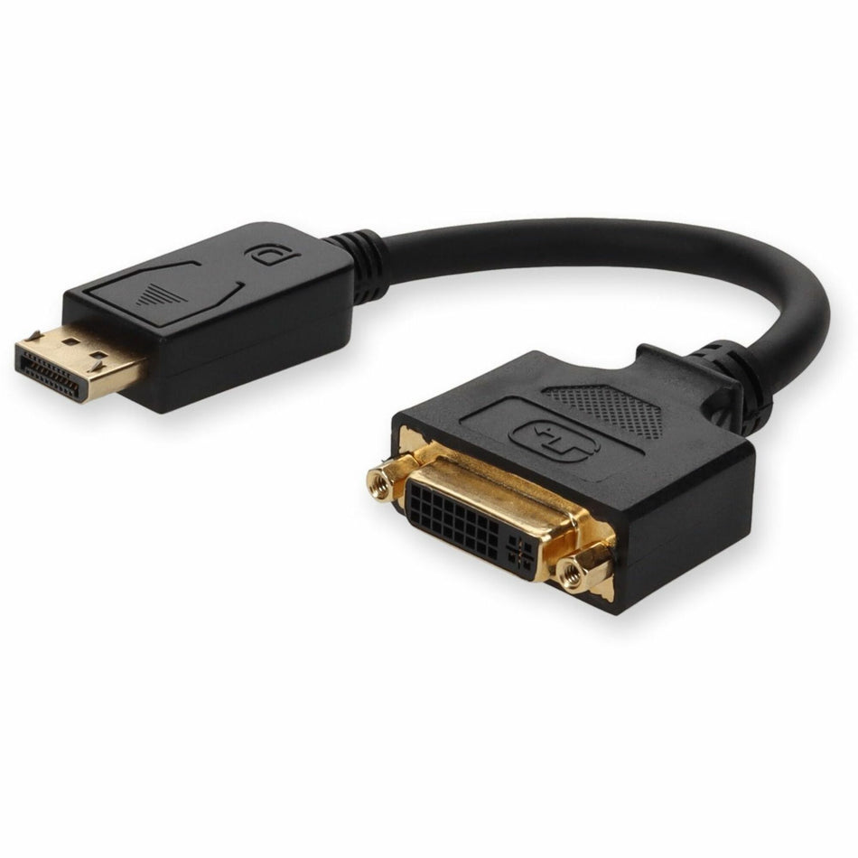 DisplayPort 1.2 Male to DVI-I (29 pin) Female Black Active Adapter For Resolution Up to 1920x1200 (WUXGA) - DP2DVIA