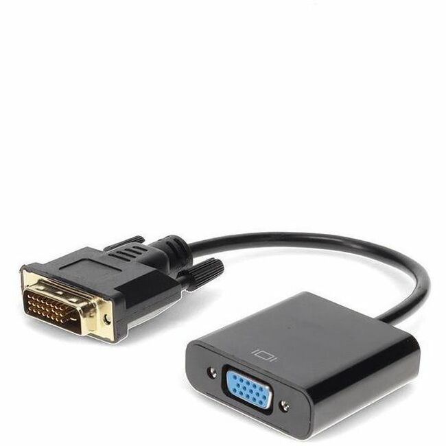 DVI-D Single Link (18+1 pin) Male to VGA Female Black Active Adapter For Resolution Up to 1920x1200 (WUXGA) - DVIDS2VGAA