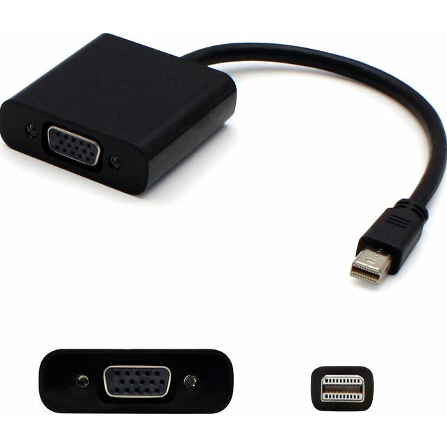 Mini-DisplayPort 1.1 Male to VGA Female Black Adapter Which Supports Intel Thunderbolt For Resolution Up to 1920x1200 (WUXGA) - MDP2VGAB