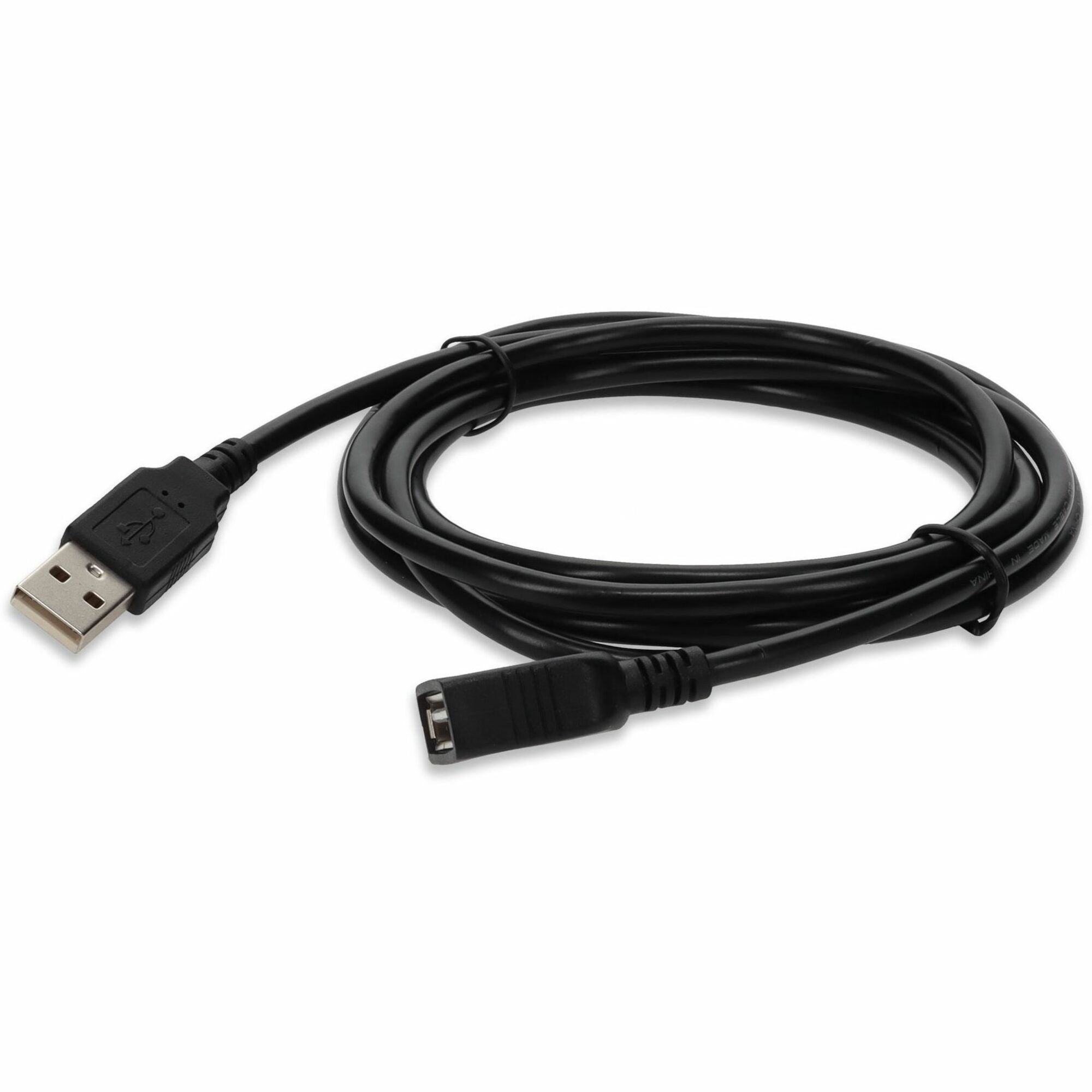 AddOn 6ft USB A 2.0 Male to Female Black Cable - USBEXTAA6