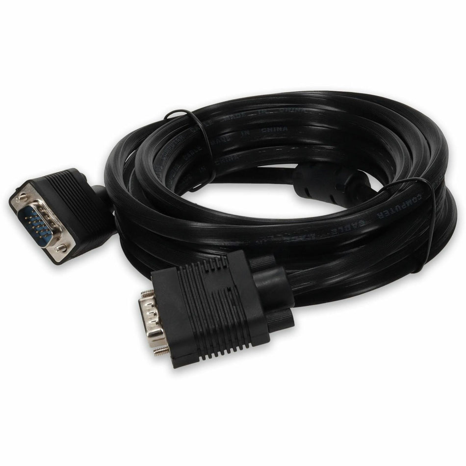 AddOn 15ft VGA Male to VGA Male Black Cable For Resolution Up to 1920x1200 (WUXGA) - VGAMM15