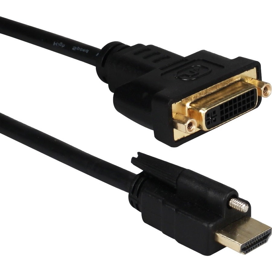 QVS 1-Meter DVI Female to Locking HDMI Male Adaptor - HDVISX-1M