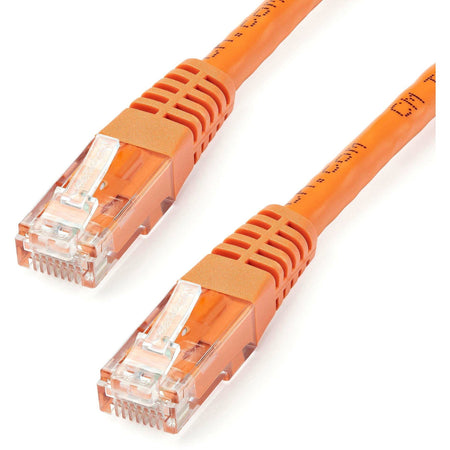 StarTech.com 15ft CAT6 Ethernet Cable - Orange Molded Gigabit - 100W PoE UTP 650MHz - Category 6 Patch Cord UL Certified Wiring/TIA - C6PATCH15OR