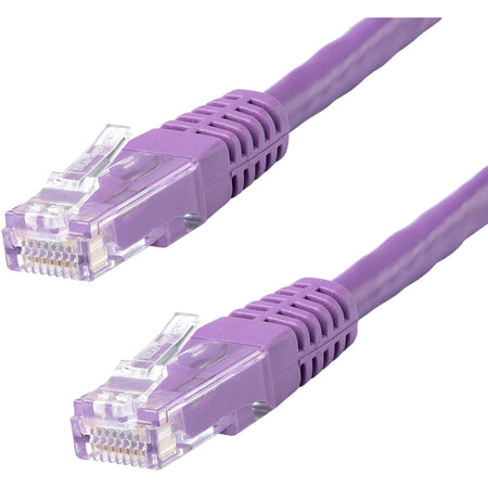 StarTech.com 15ft CAT6 Ethernet Cable - Purple Molded Gigabit - 100W PoE UTP 650MHz - Category 6 Patch Cord UL Certified Wiring/TIA - C6PATCH15PL