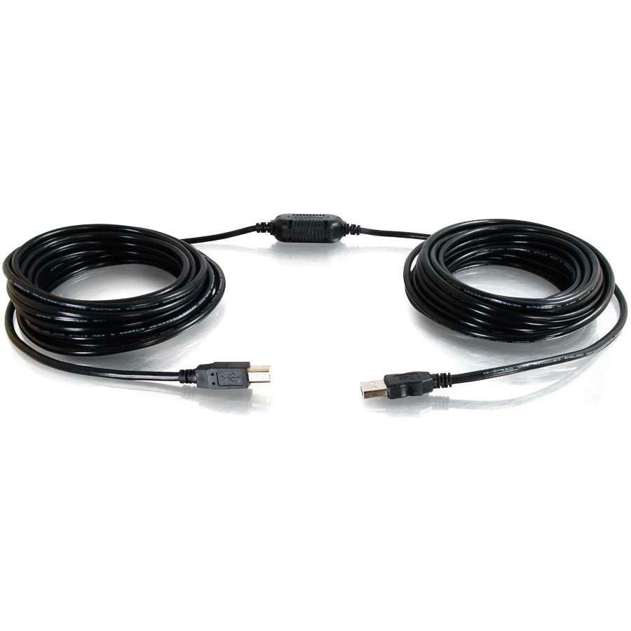 C2G 25ft USB Cable - USB A to USB B Cable - Active - Center Boost - M/M - 38989