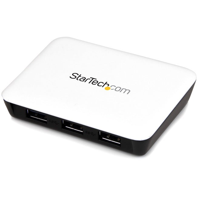 StarTech.com USB 3.0 to Gigabit Ethernet NIC Network Adapter with 3 Port Hub - White - ST3300U3S