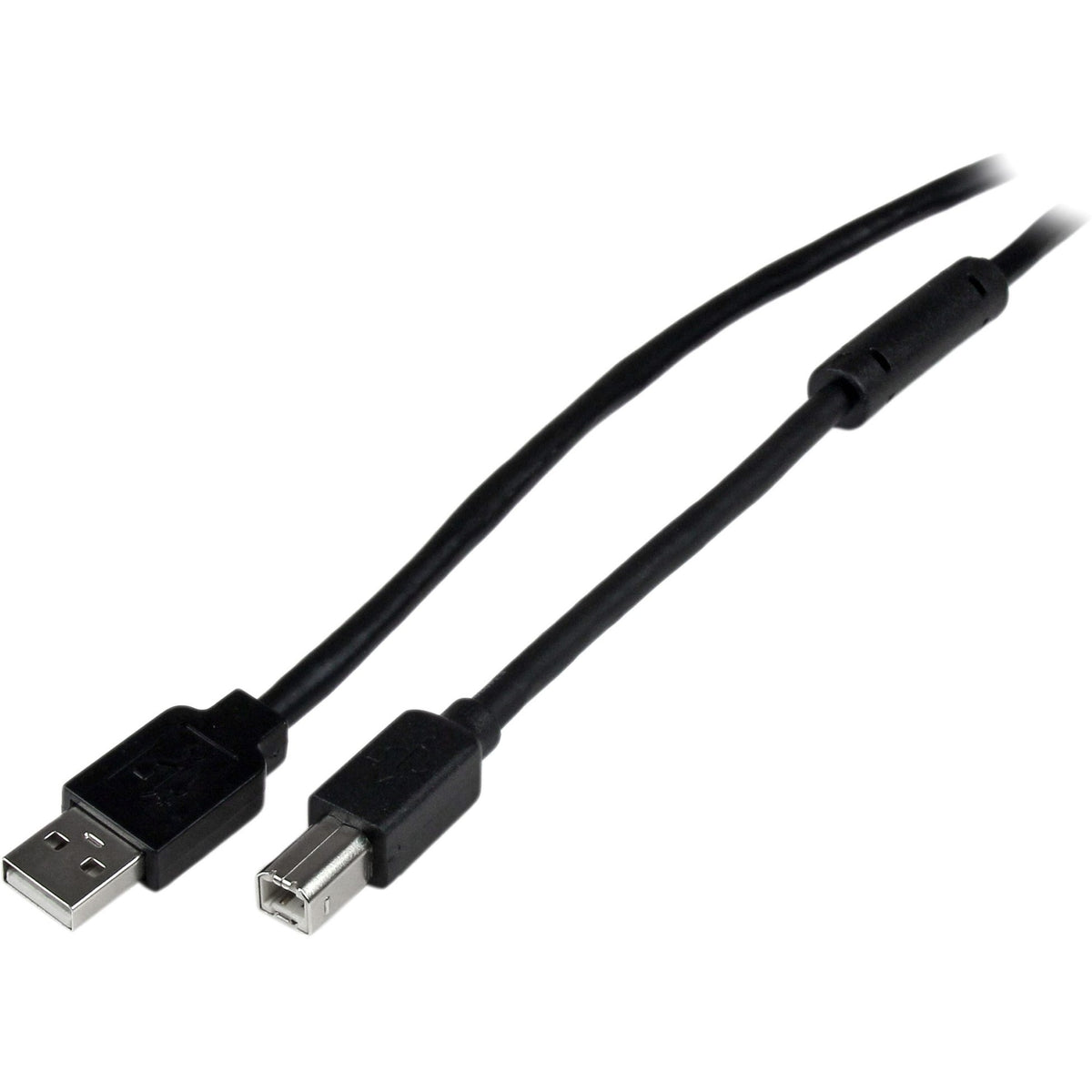 StarTech.com 65ft (20m) Active USB 2.0 A to B Cable, Long USB Cable, USB Printer Cable, 1x USB A (M), 1x USB B (M), Black - USB2HAB65AC