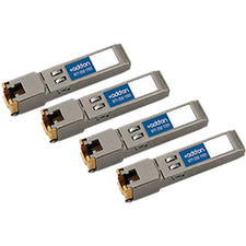 AddOn 4-Pack of Citrix EW3A0000235 Compatible TAA Compliant 10/100/1000Base-TX SFP Transceiver (Copper, 100m, RJ-45) - EW3A0000235-AO