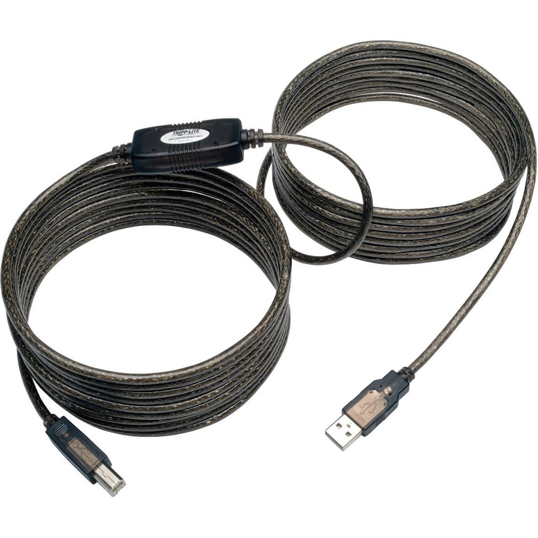 Eaton Tripp Lite Series USB 2.0 A to B Active Repeater Cable (M/M), 25 ft. (7.62 m) - U042-025