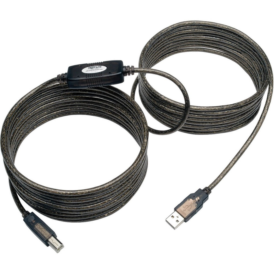 Eaton Tripp Lite Series USB 2.0 A to B Active Repeater Cable (M/M), 25 ft. (7.62 m) - U042-025