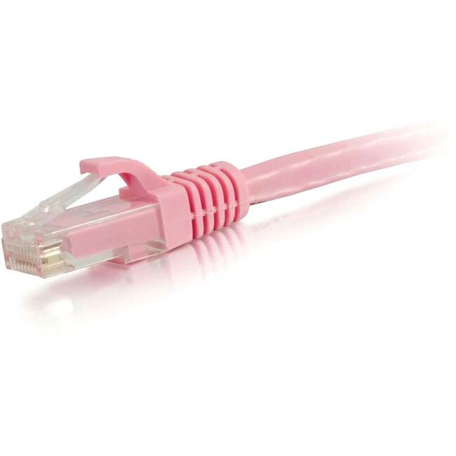 C2G 1ft Cat6 Ethernet Cable - Snagless Unshielded (UTP) - Pink - 04043