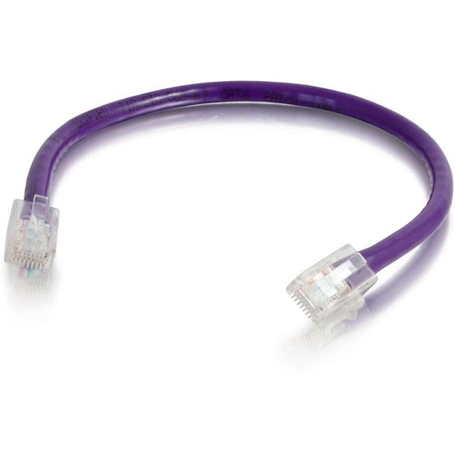 C2G 1ft Cat6 Non-Booted Unshielded (UTP) Ethernet Cable - Cat6 Network Patch Cable - PoE - Purple - 04211