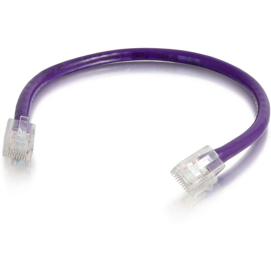 C2G 14ft Cat6 Non-Booted Unshielded (UTP) Ethernet Cable - Cat6 Network Patch Cable - PoE - Purple - 04222