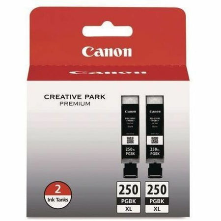 Canon 250PGBK Original High Yield Inkjet Ink Cartridge - Twin-pack - Pigment Black - 2 / Pack - 6432B004