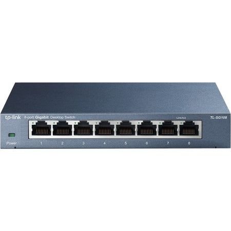 TP-LINK TL-SG108 - 8 Port Gigabit Unmanaged Ethernet Network Switch - Limited Lifetime Protection - TL-SG108