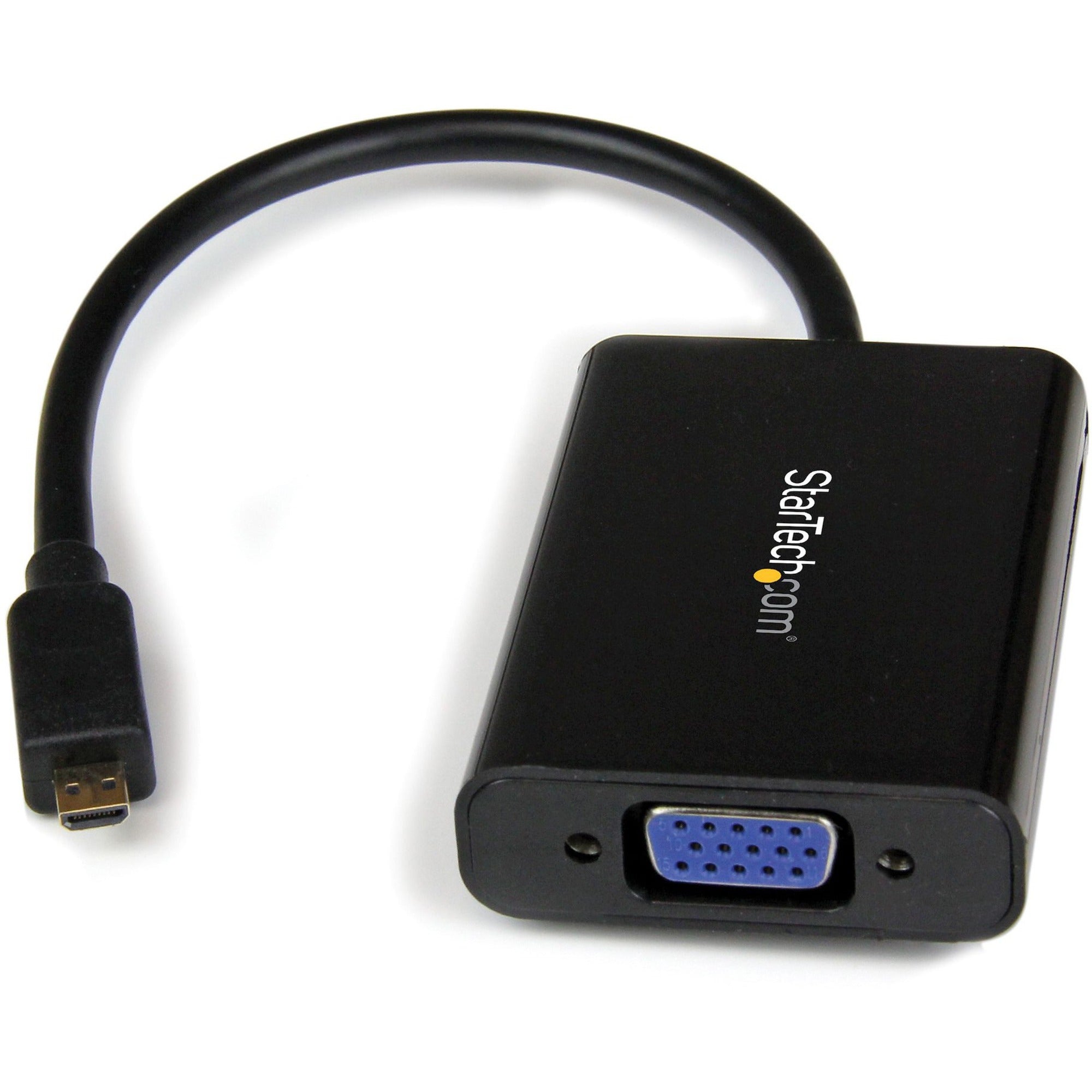 StarTech.com Micro HDMIÂ&reg; to VGA Adapter Converter with Audio for Smartphones / Ultrabooks / Tablets - 1920x1080 - MCHD2VGAA2