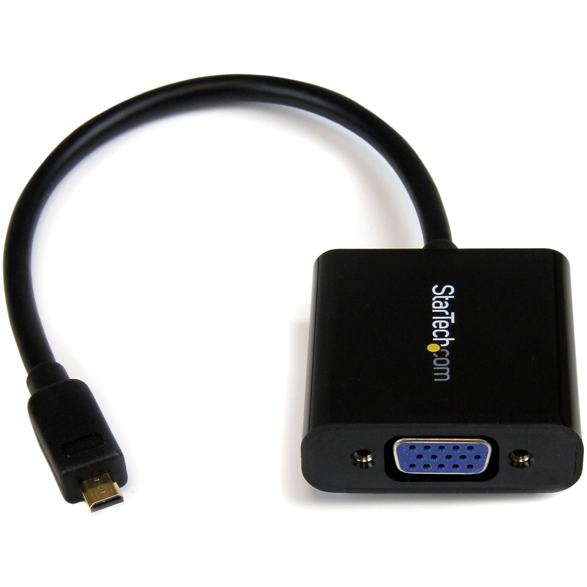 StarTech.com Micro HDMIÂ&reg; to VGA Adapter Converter for Smartphones / Ultrabook / Tablet - 1920x1080 - MCHD2VGAE2