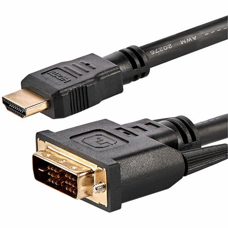 StarTech.com HDMI to DVI Cable - 6 ft / 2m - HDMI to DVI-D Cable - HDMI Monitor Cable - HDMI to DVI Adapter Cable - HDMIDVIMM6