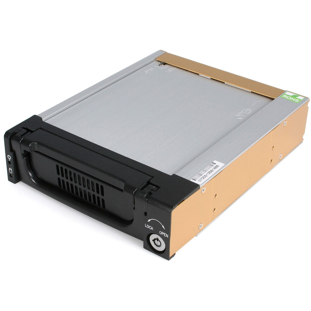 StarTech.com Aluminum Black SATA Hard Drive Drawer - Storage mobile rack - black - DRW150SATBK