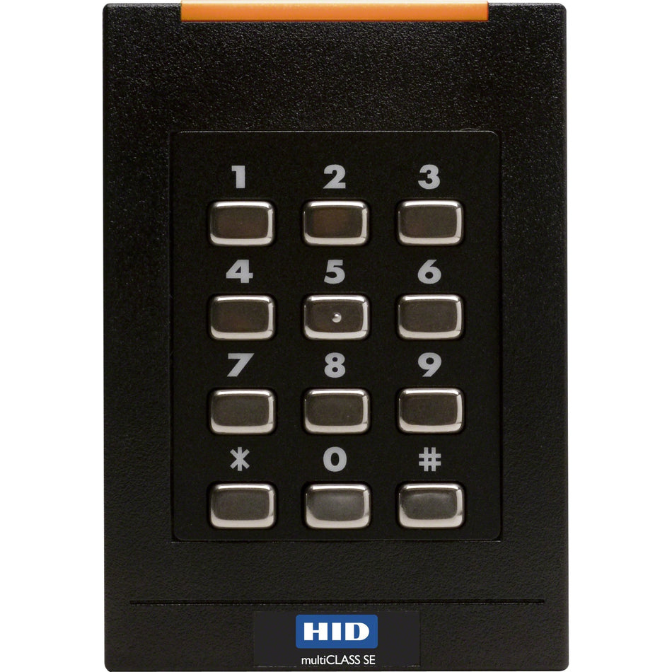 HID multiCLASS SE&reg; RPK40 Multi-technology Smartcard Reader with Keypad - 921PTNNEK00000